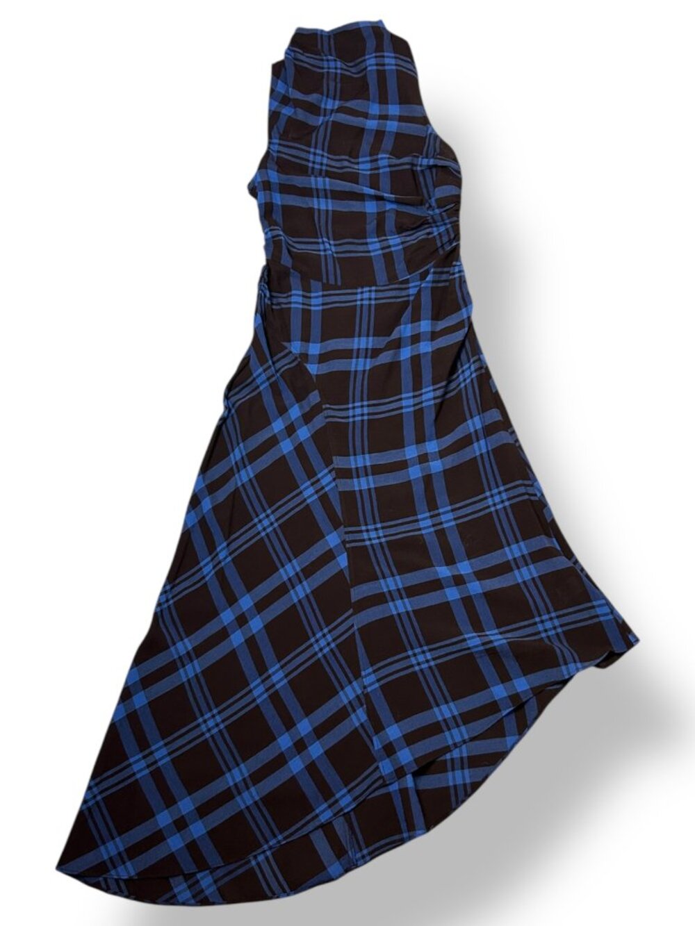 A.L.C Iggy Plaid Viscose Wool Dress Sz 2 Sleeveless Plaid
